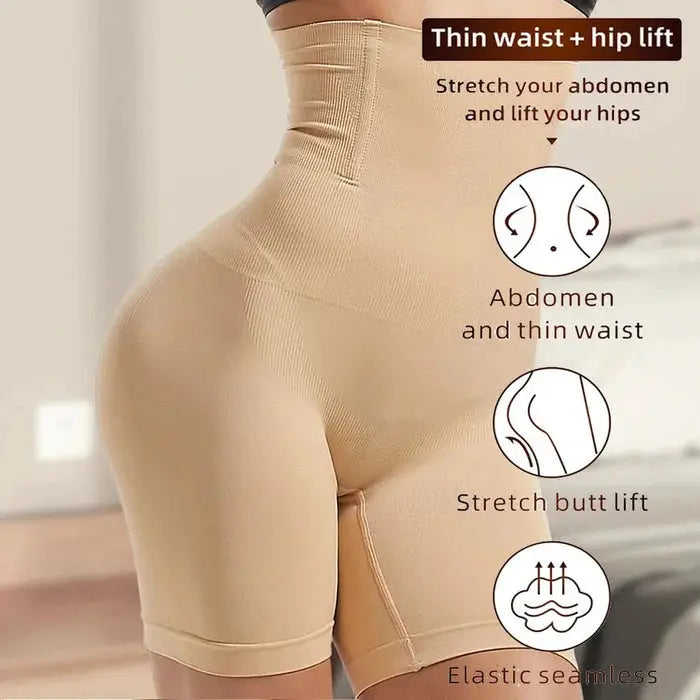 Seamless High-Waist Everyday Support Shorts – Smooth Fit Base Layer